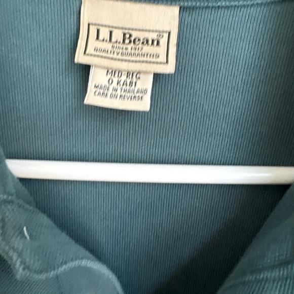 LL Bean Premium Double Polo Long-Sleeve w/out Pocket Traditional M Reg Fit - Picture 4 of 4